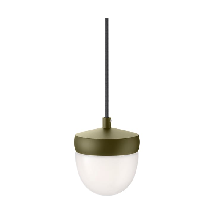 Lámpara colgante Pan esmerilado 10 cm - Gris oliva-gris oscuro - Noon