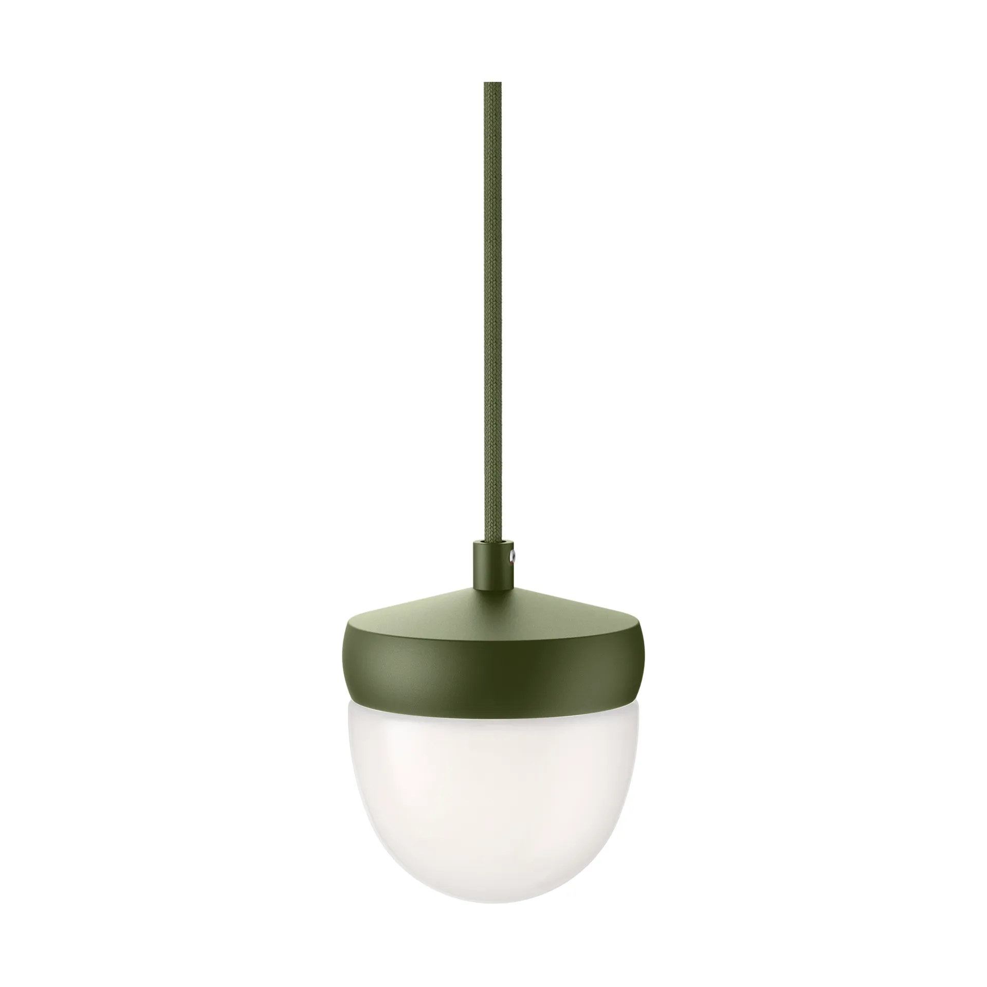 Lámpara colgante Pan esmerilado 10 cm, Verde militar-verde Noon