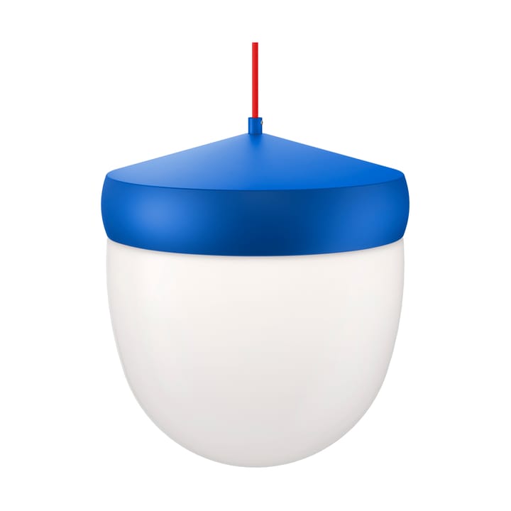 Lámpara colgante Pan esmerilado 30 cm - Azul claro-rojo - Noon
