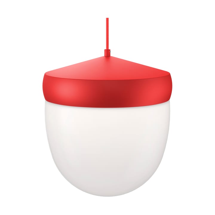 Lámpara colgante Pan esmerilado 30 cm - Rojo-rojo - Noon