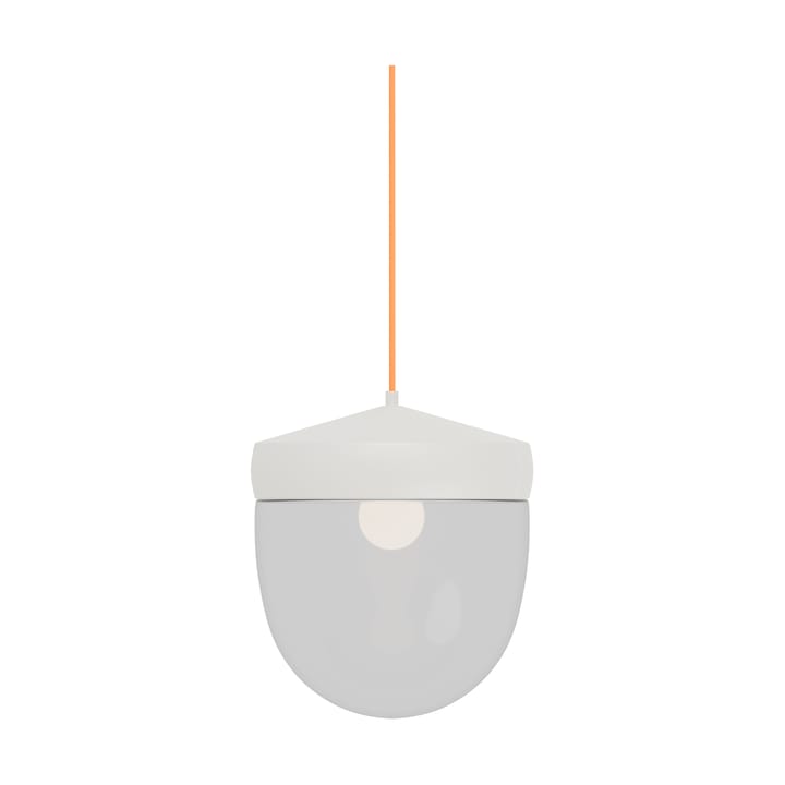 Lámpara colgante Pan transparente 30 cm - Blanco-naranja - Noon