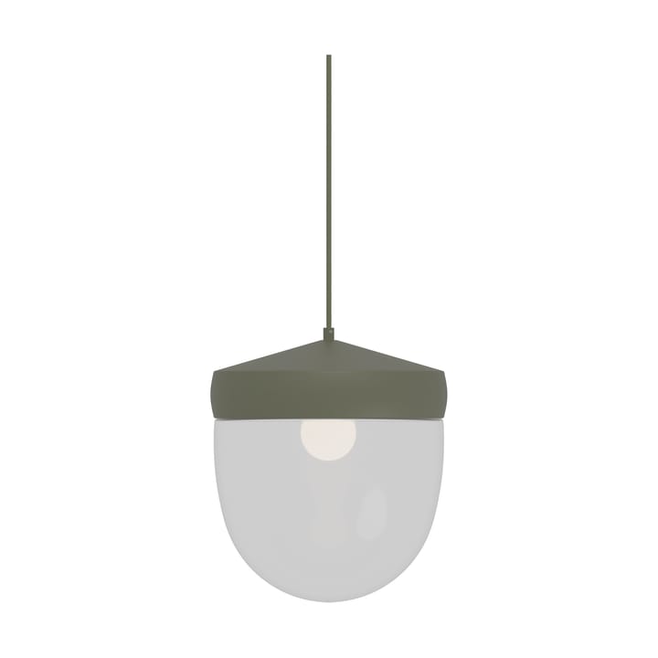 Lámpara colgante Pan transparente 30 cm - Gris oliva-gris oscuro - Noon