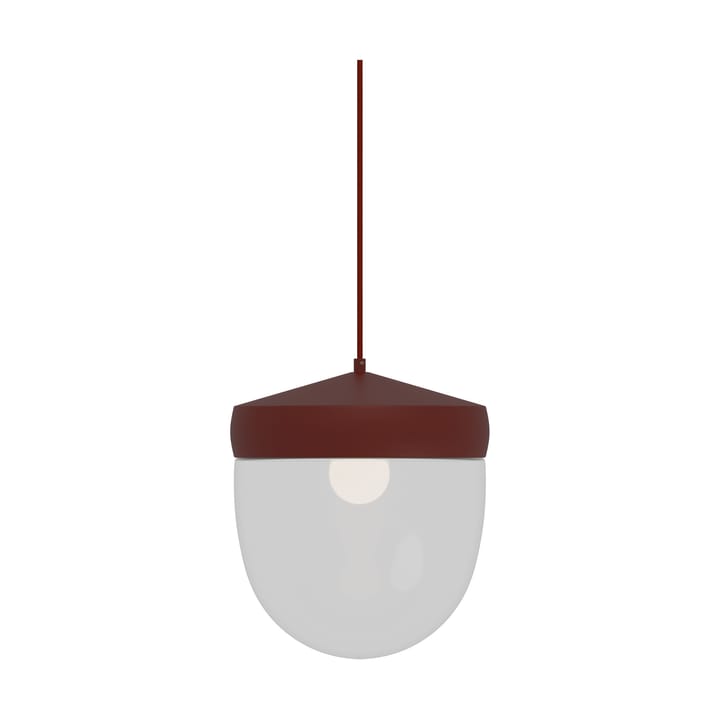 Lámpara colgante Pan transparente 30 cm - Rojo Borgoña-rojo oscuro - Noon
