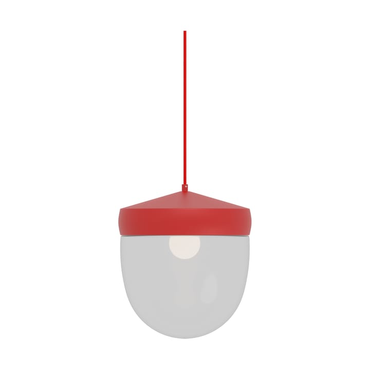 Lámpara colgante Pan transparente 30 cm - Rojo-rojo - Noon