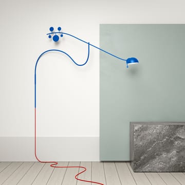 Lámpara de pared Juno - Azul claro-rojo - Noon