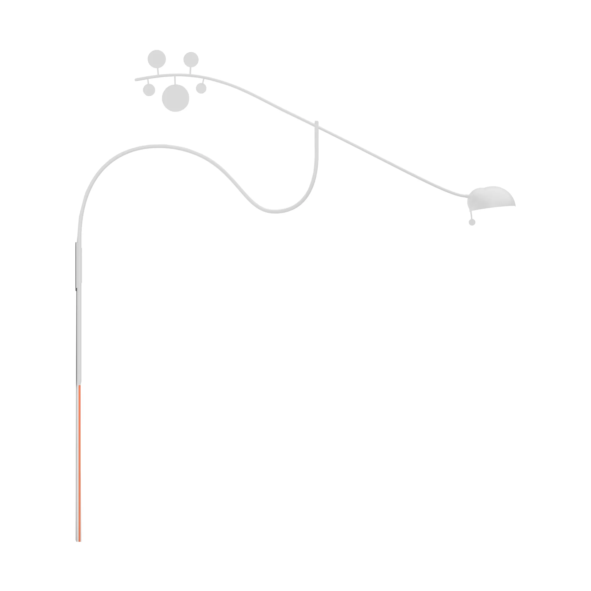 Lámpara de pared Juno, Blanco-naranja Noon