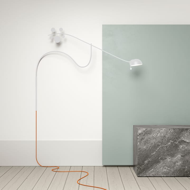 Lámpara de pared Juno, Blanco-naranja Noon