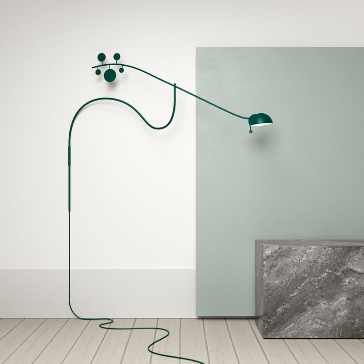 Lámpara de pared Juno, British racing green-verde oscuro Noon