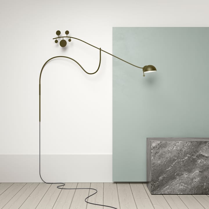 Lámpara de pared Juno, Gris oliva-gris oscuro Noon