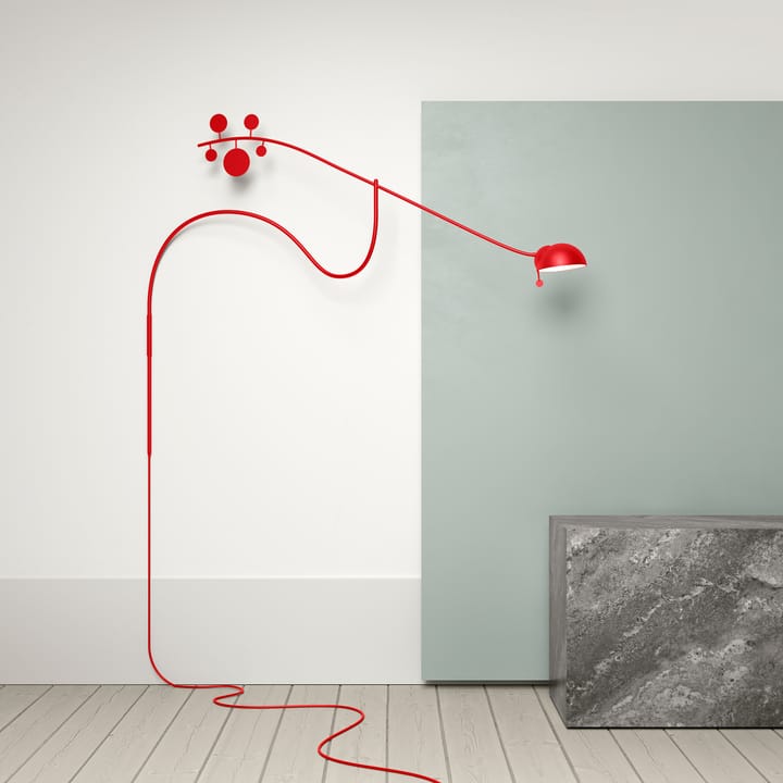 Lámpara de pared Juno, Rojo-rojo Noon