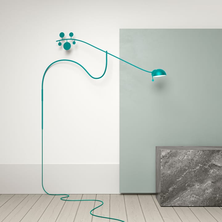 Lámpara de pared Juno, Turquesa-turquesa Noon