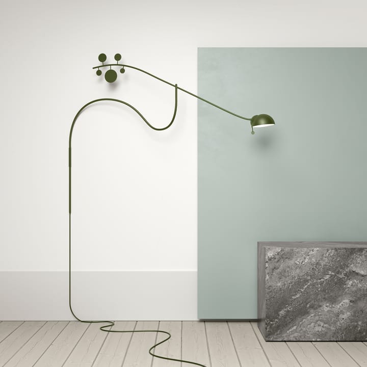 Lámpara de pared Juno, Verde militar-verde Noon