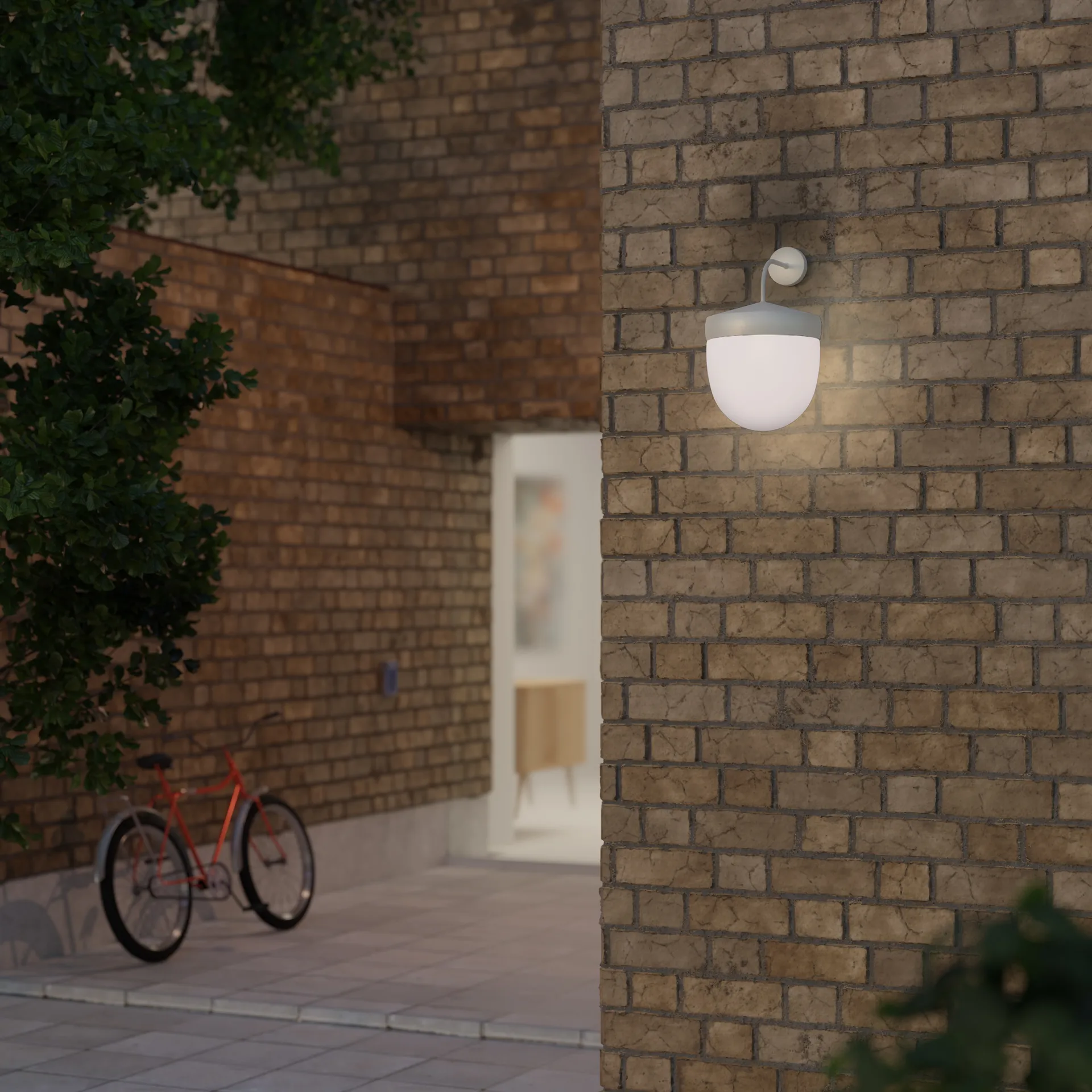 Lámpara de pared Pan esmerilado 30 cm, Gris Noon