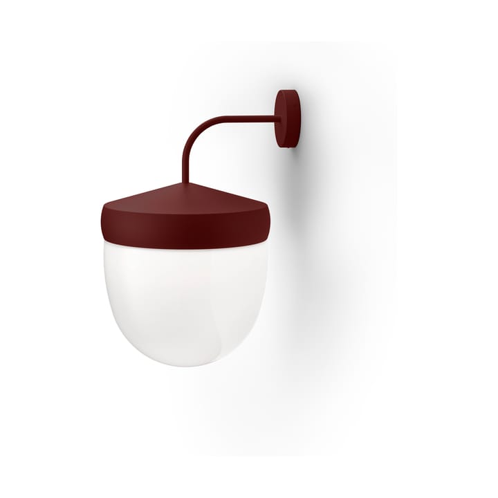 Lámpara de pared Pan esmerilado 30 cm - Rojo Borgoña - Noon