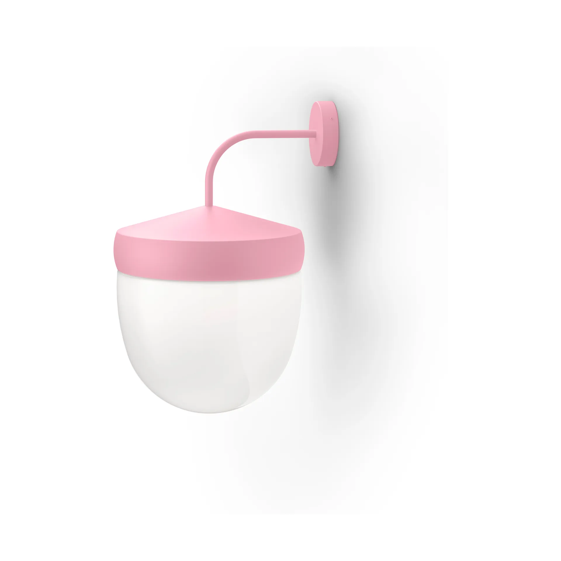 Lámpara de pared Pan esmerilado 30 cm, Rosa Noon