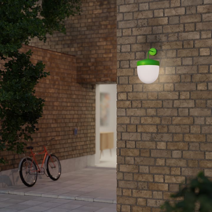 Lámpara de pared Pan esmerilado 30 cm, Verde claro Noon
