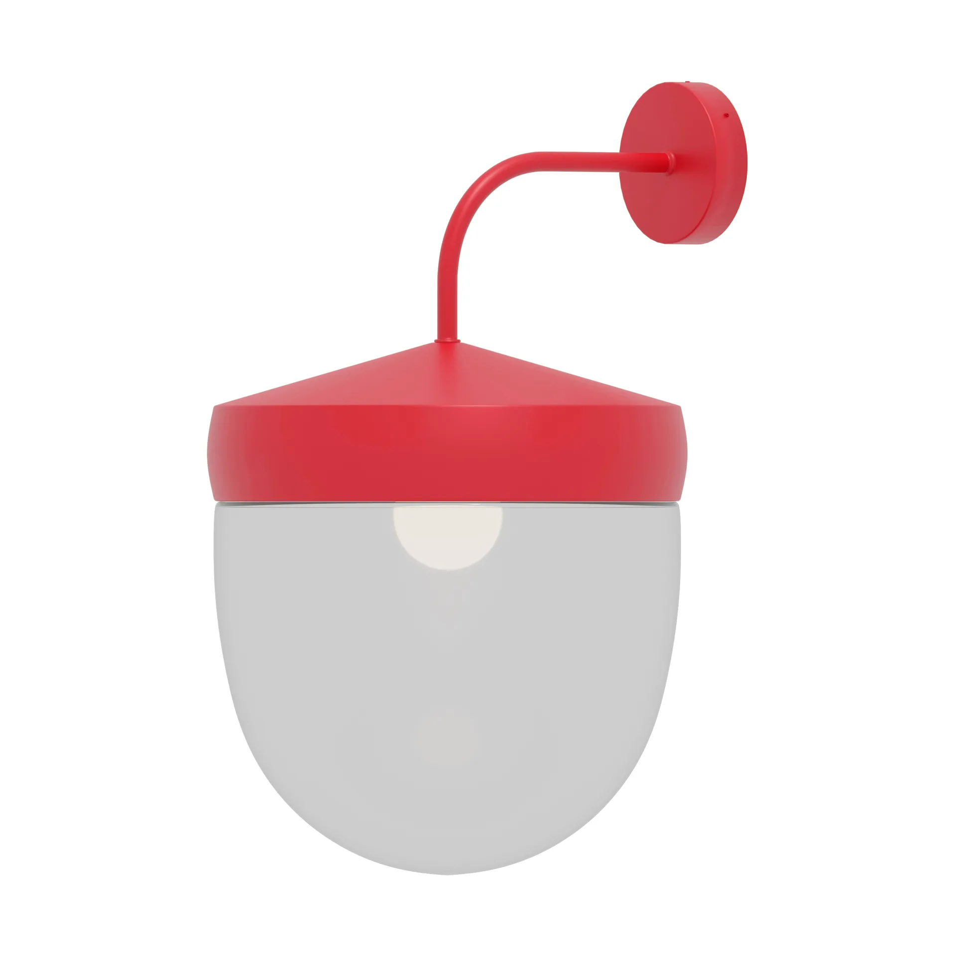 Lámpara de pared Pan transparente 30 cm, Rojo Noon