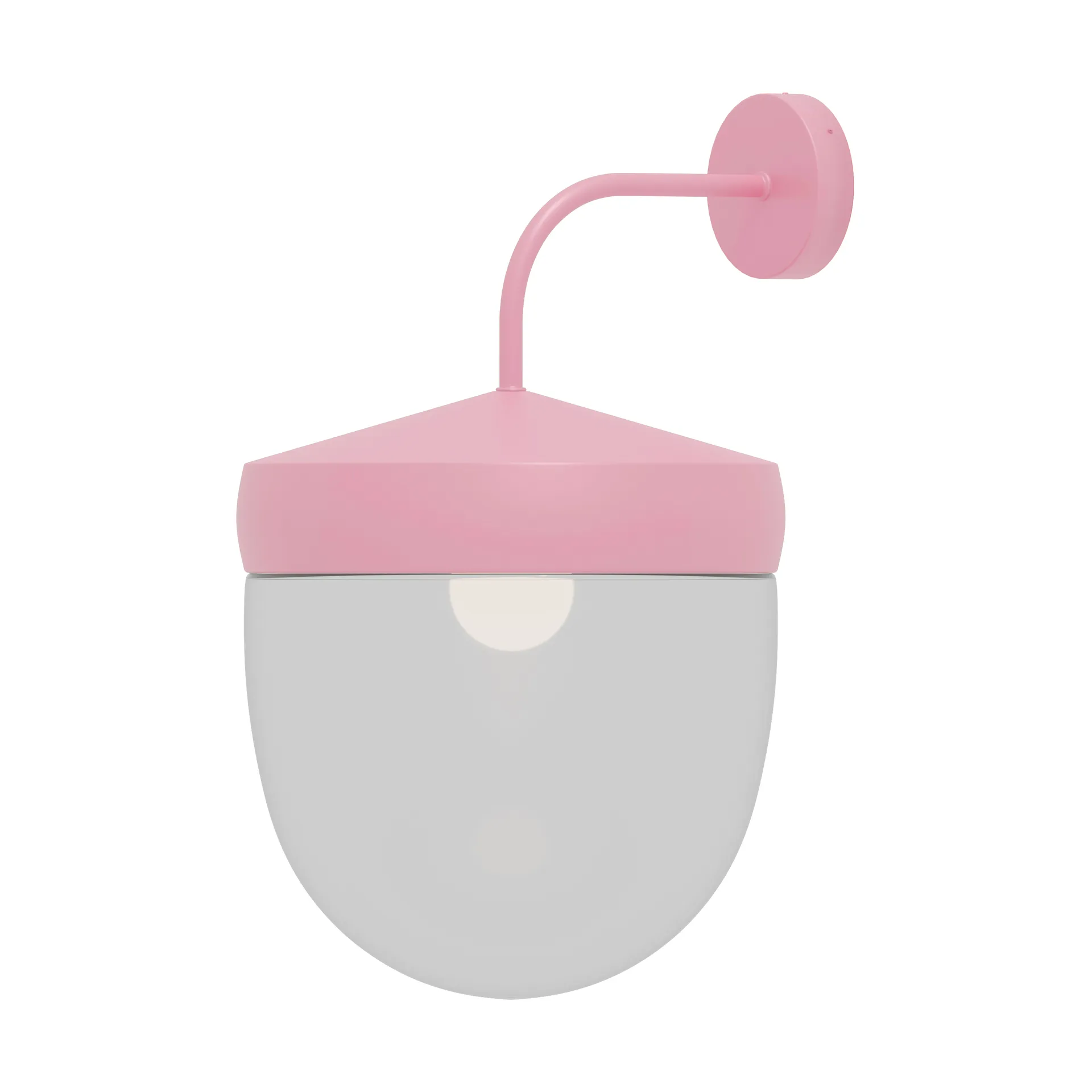 Lámpara de pared Pan transparente 30 cm, Rosa Noon