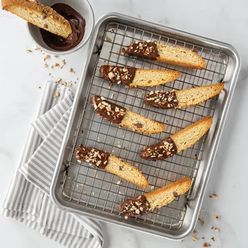 Bandeja de horno quarter sheet Naturals con rejilla - Plata - Nordic Ware