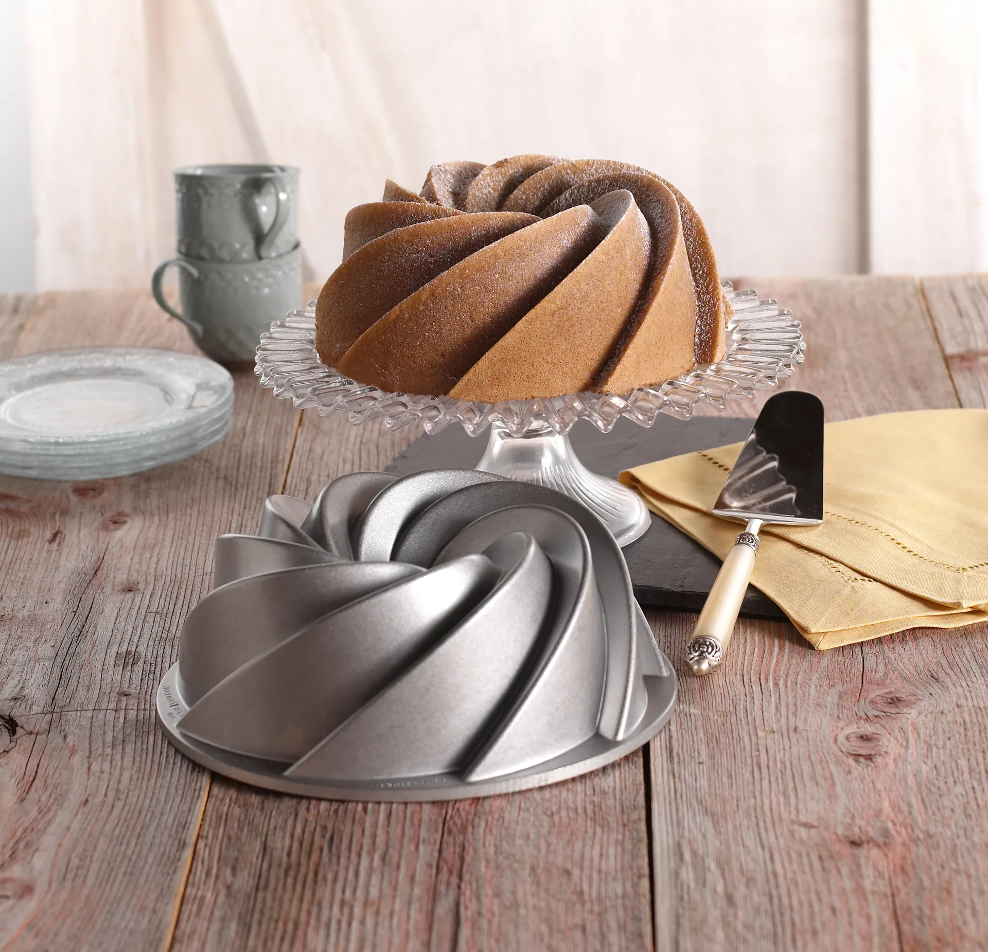 Molde de horno Nordic Ware heritage bundt plata, 2,4 L Nordic Ware