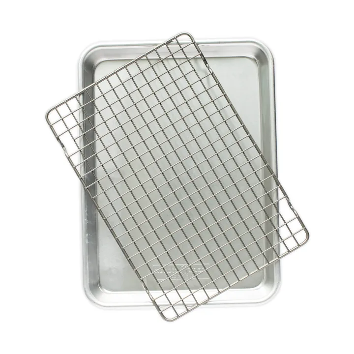 Naturals quarter sheet bandeja de horno con rejilla - Plata - Nordic Ware