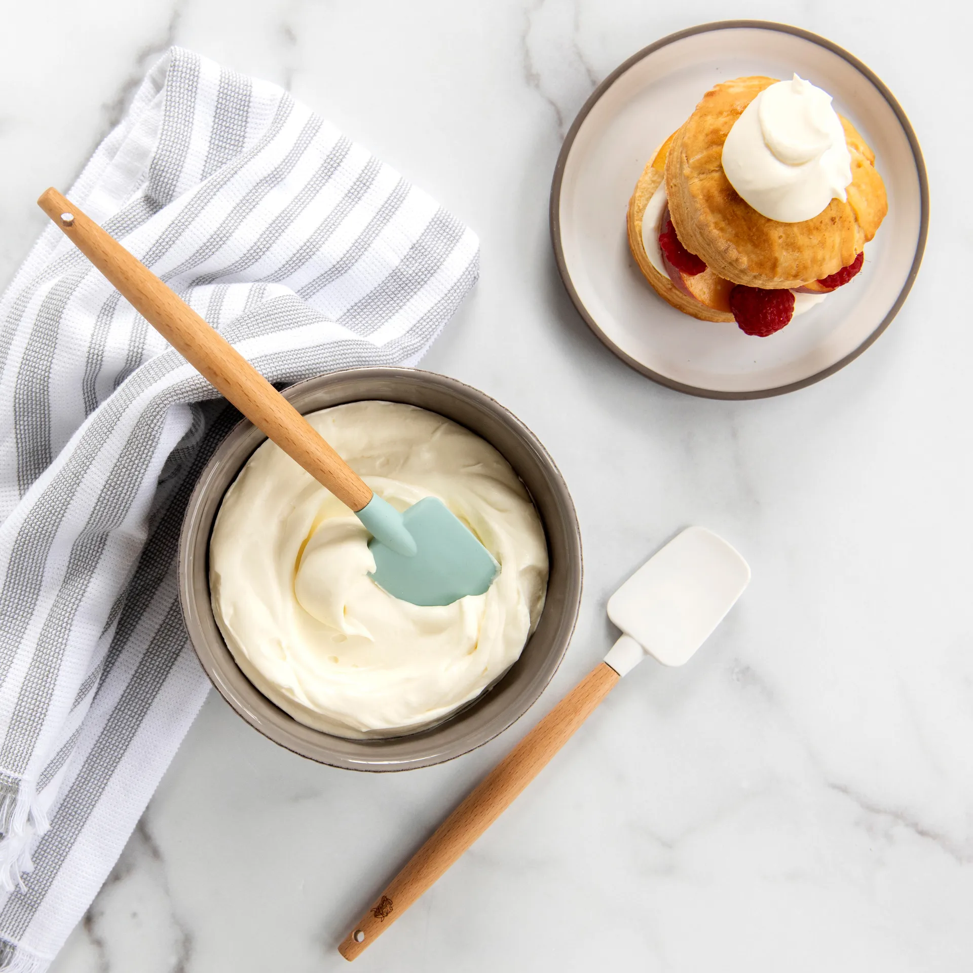 Set de 2 mini espátulas de goma Nordic Ware haya, blanco,azul Nordic Ware