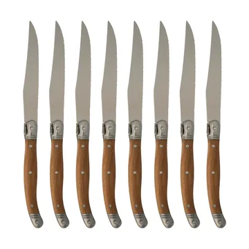 8 Cuchillos para parrilla Nordwik - Acero inoxidable-madera - Nordwik