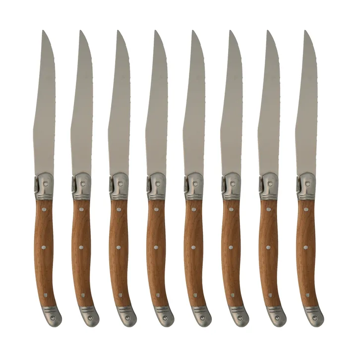 8 Cuchillos para parrilla Nordwik - Acero inoxidable-madera - Nordwik