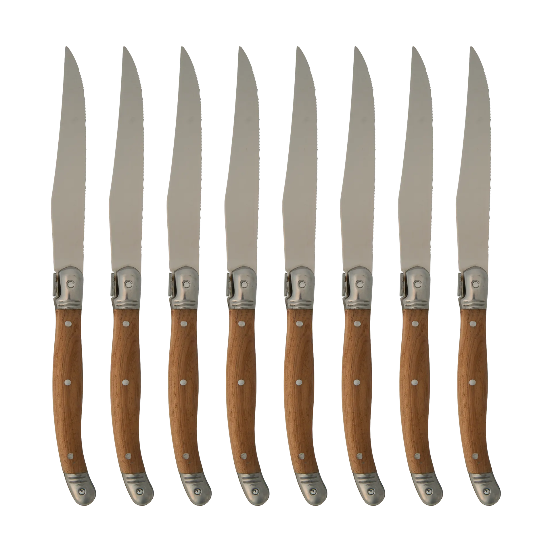 8 Cuchillos para parrilla Nordwik, Acero inoxidable-madera Nordwik