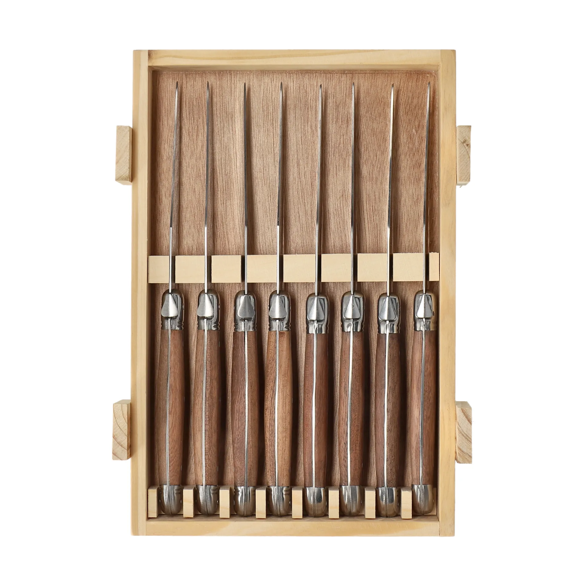 8 Cuchillos para parrilla Nordwik, Acero inoxidable-madera Nordwik