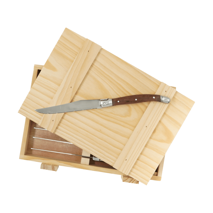 8 Cuchillos para parrilla Nordwik, Acero inoxidable-madera Nordwik