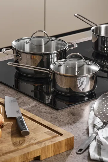 Cacerola con tapa de vidrio Nordwik  1,3 litros - Acero inoxidable - Nordwik