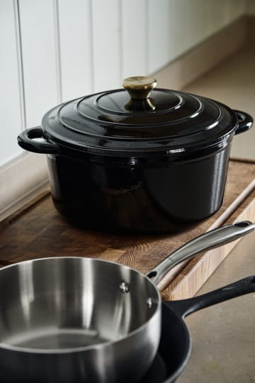Cazuela de hierro fundido enamelled 5 L - Negro - Nordwik