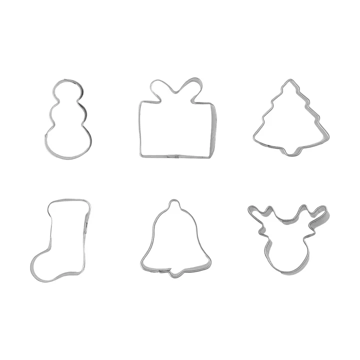 Cortador de galletas de jengibre BAKE - Navidad, mini, 6 piezas - Nordwik