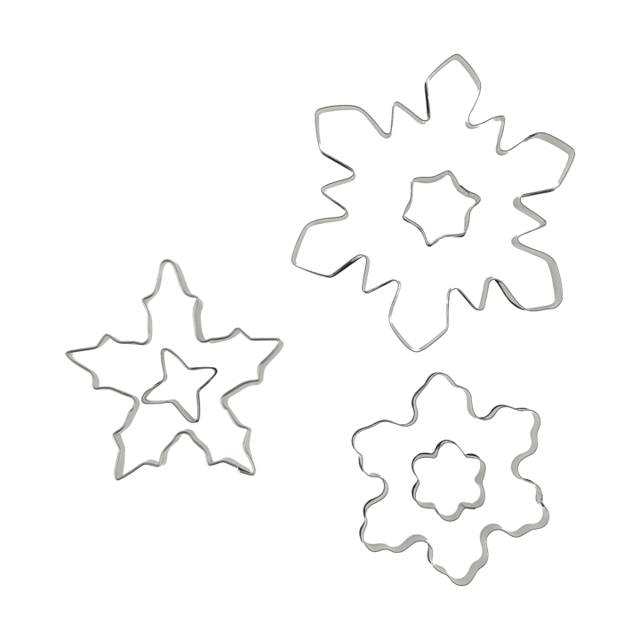 Cortador de galletas Nordwik, 3 piezas - Copo de nieve - Nordwik