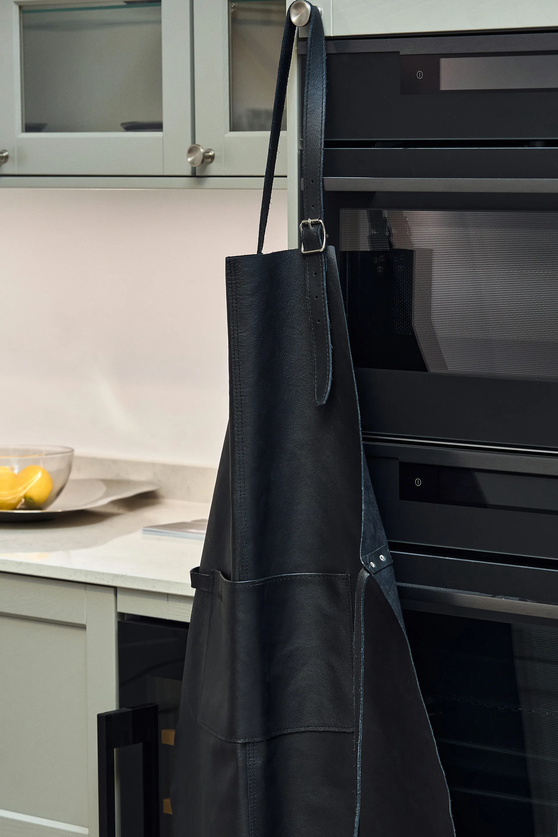 Delantal de cuero Nordwik, Negro Nordwik