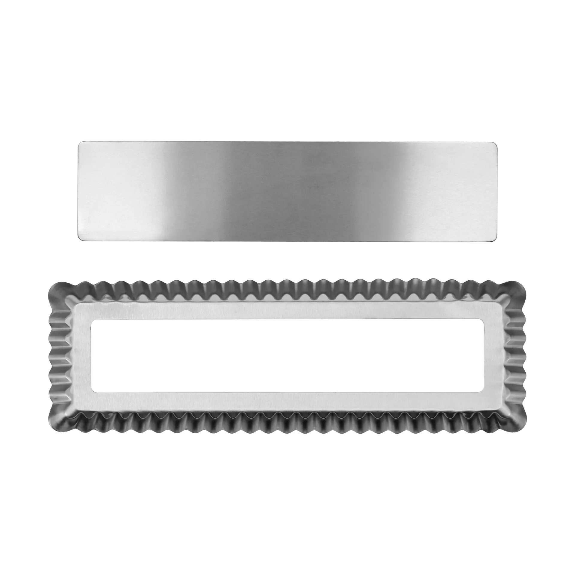 Fuente para tarta BAKE con fondo desmontable, Rectangular, acero inoxidable, 35x11 cm Nordwik