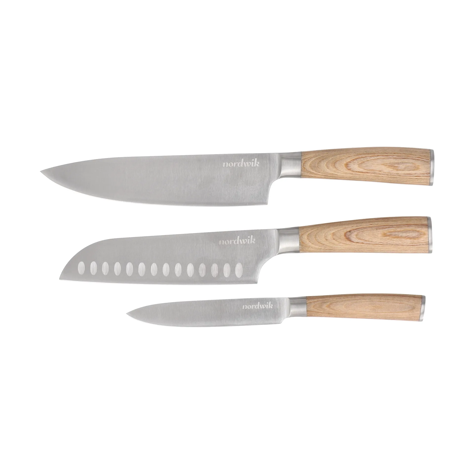 Juego de cuchillos Nordwik de 3 piezas, Madera contrachapada Nordwik