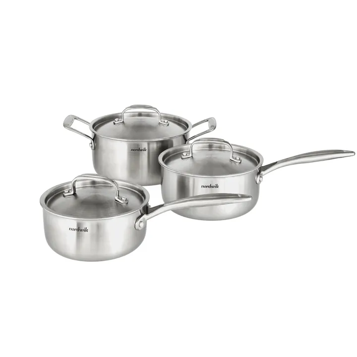Juego de ollas Nordwik 3-capas 3 piezas - 1,5 l, 2 l, 3 l - Nordwik