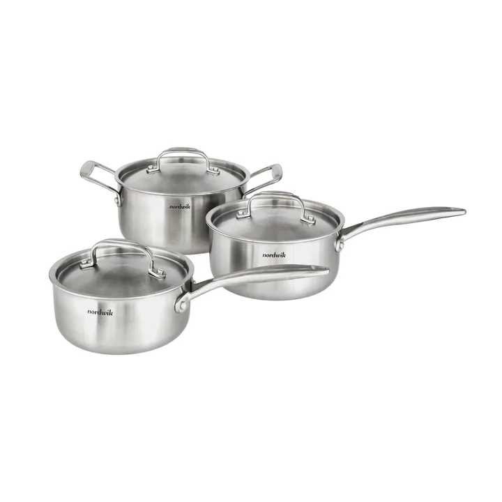 Juego de ollas Nordwik 3-capas 3 piezas - 1,5 l, 2 l, 3 l - Nordwik
