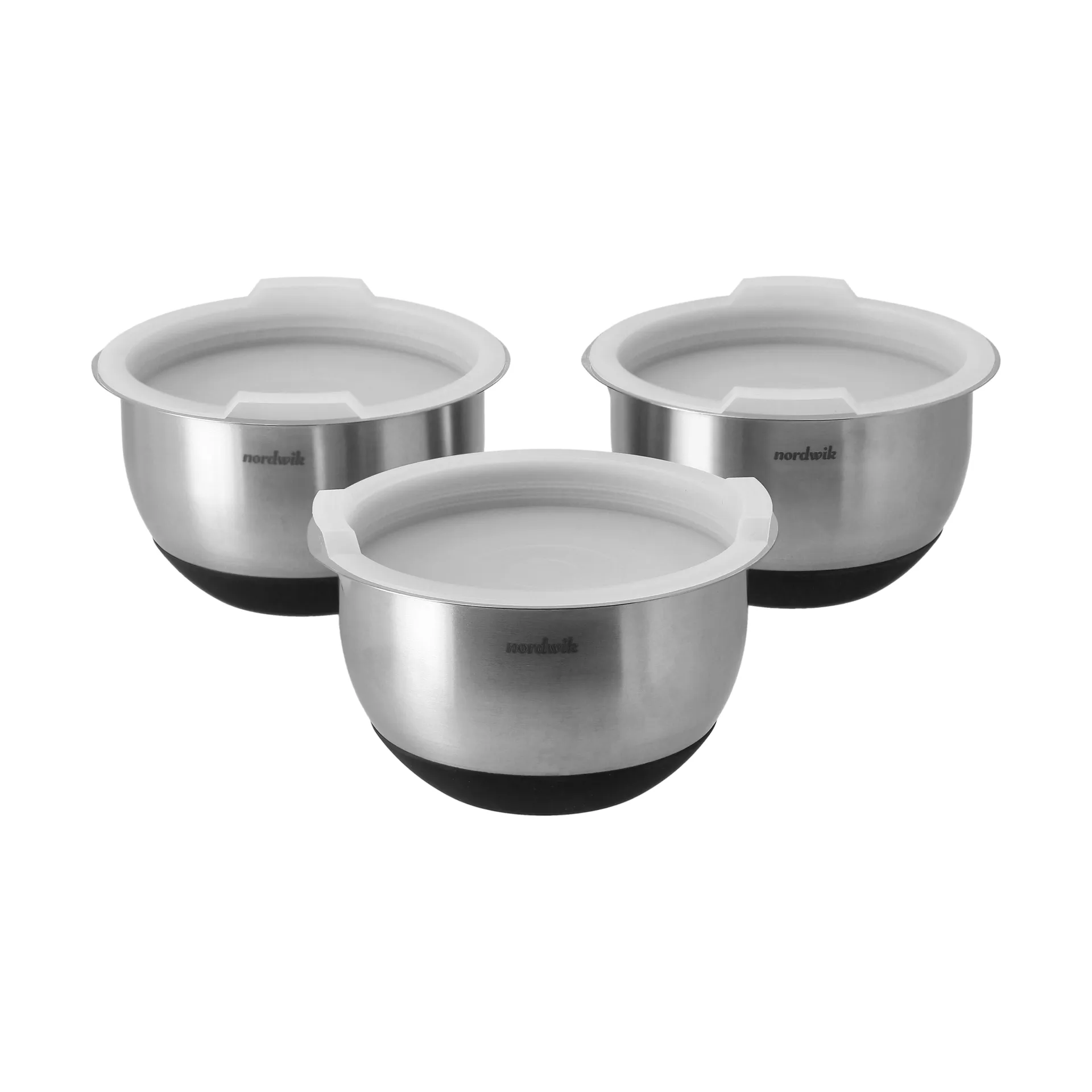 Mini cuencos con tapa premium Nordwik, Pack de 3 Nordwik