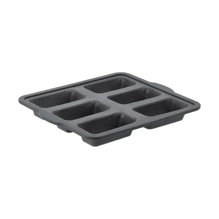 Molde de silicona BAKE con marco reforzado - Rectangular, 6 unidades, 26,2x22,1 cm - Nordwik