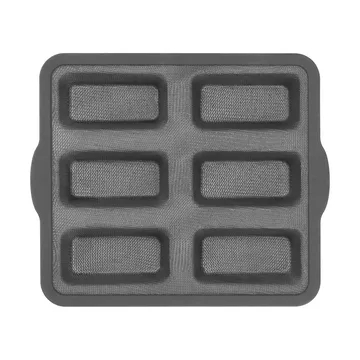 Molde de silicona BAKE con marco reforzado - Rectangular, 6 unidades, 26,2x22,1 cm - Nordwik