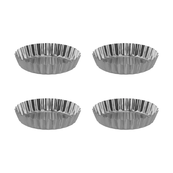 Molde para tartaletas BAKE - Acero inoxidable, 4-pack - Nordwik