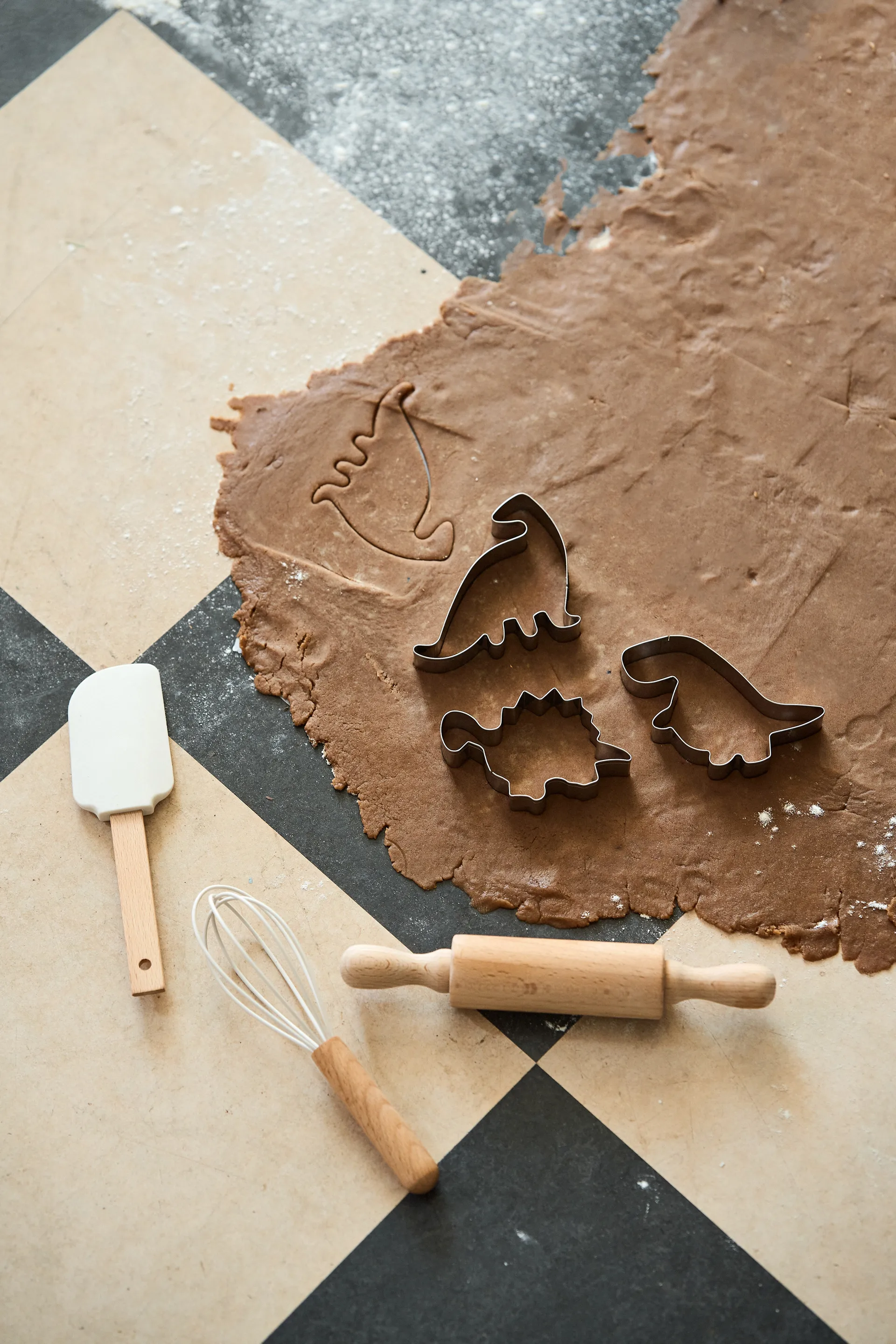 Moldes de galletas de dinosaurio Nordwik, 3 piezas, Acero inoxidable Nordwik