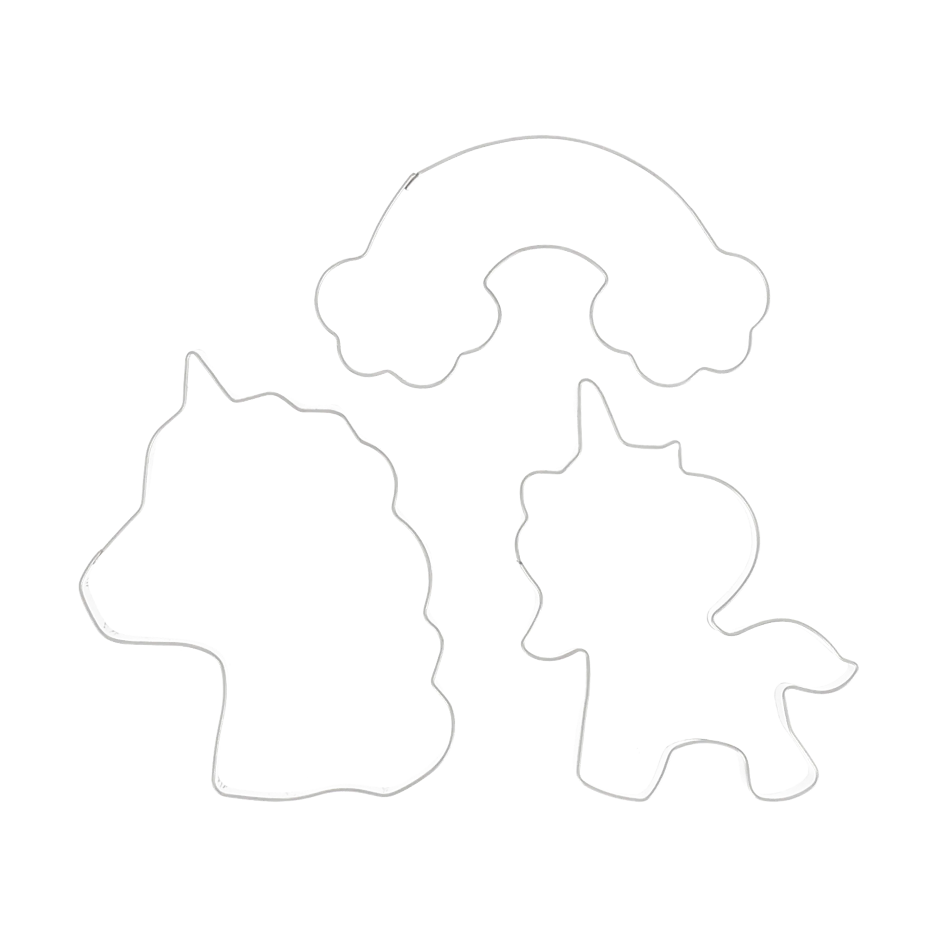 Moldes de galletas de unicornio Nordwik 3 piezas, Acero inoxidable Nordwik