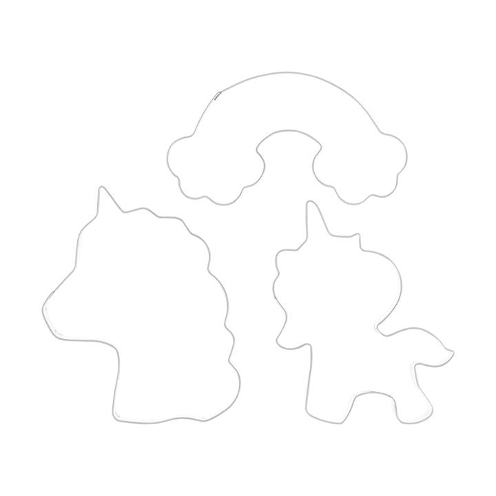 Moldes de galletas de unicornio Nordwik 3 piezas - Acero inoxidable - Nordwik