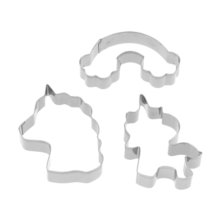 Moldes de galletas de unicornio Nordwik 3 piezas, Acero inoxidable Nordwik