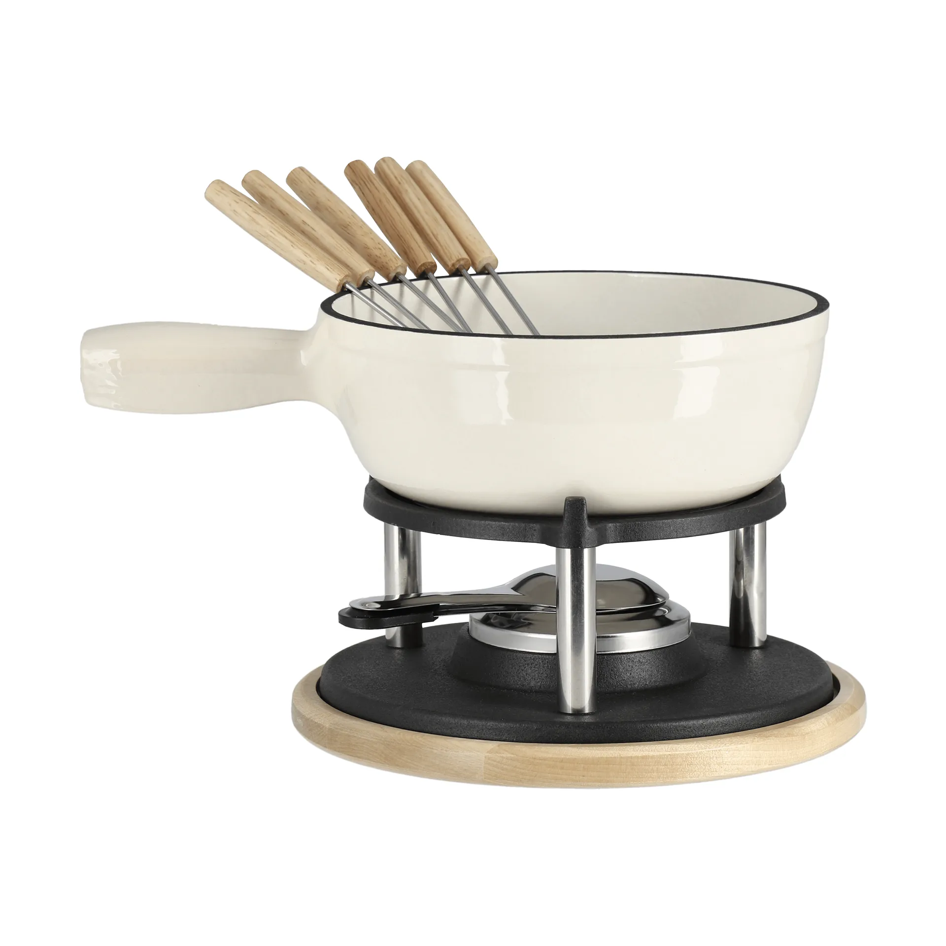 olla de fondue esmaltada, Crema, 1,8 l Nordwik