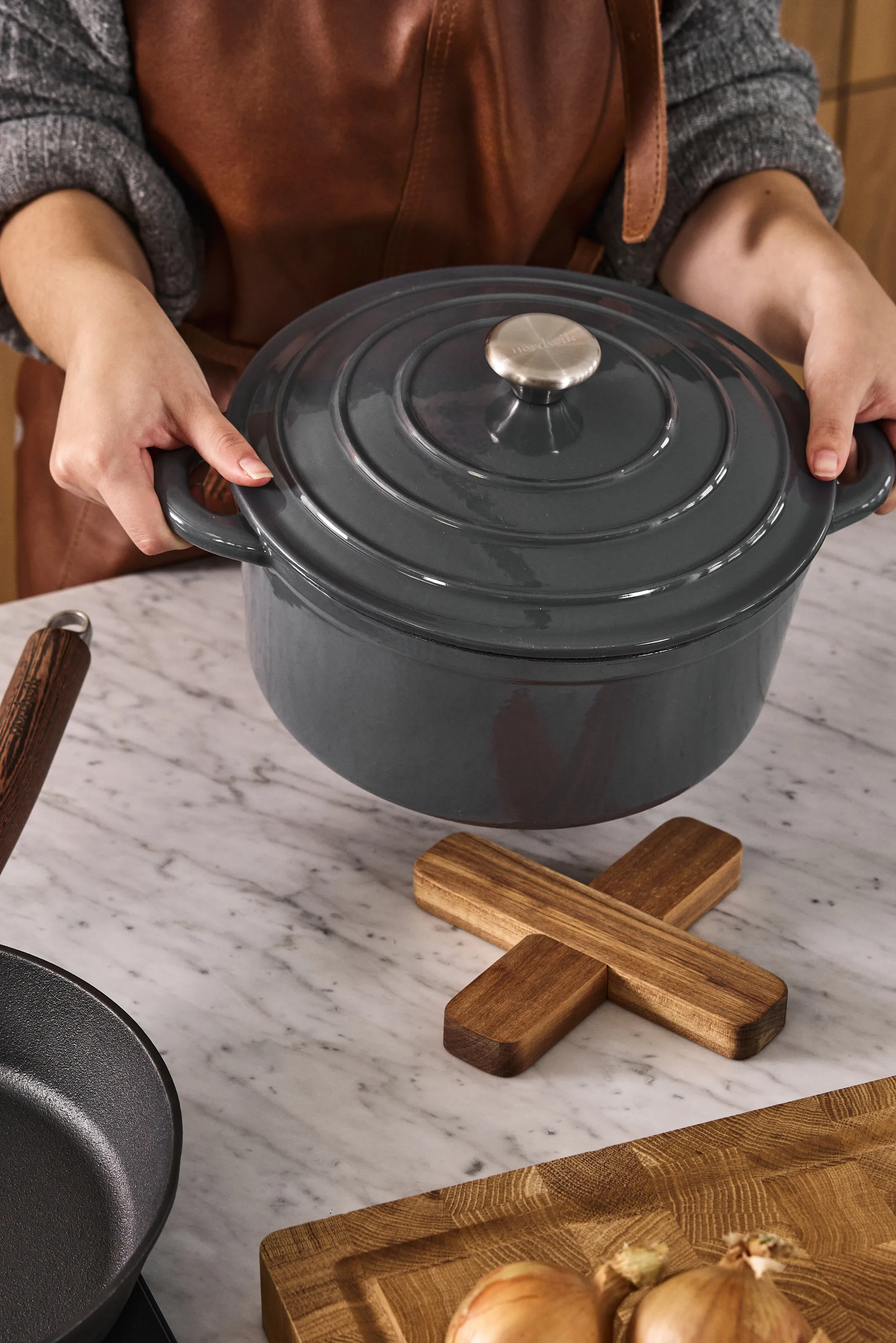 Olla de hierro fundido Nordwik redonda 5 l, Gris Nordwik